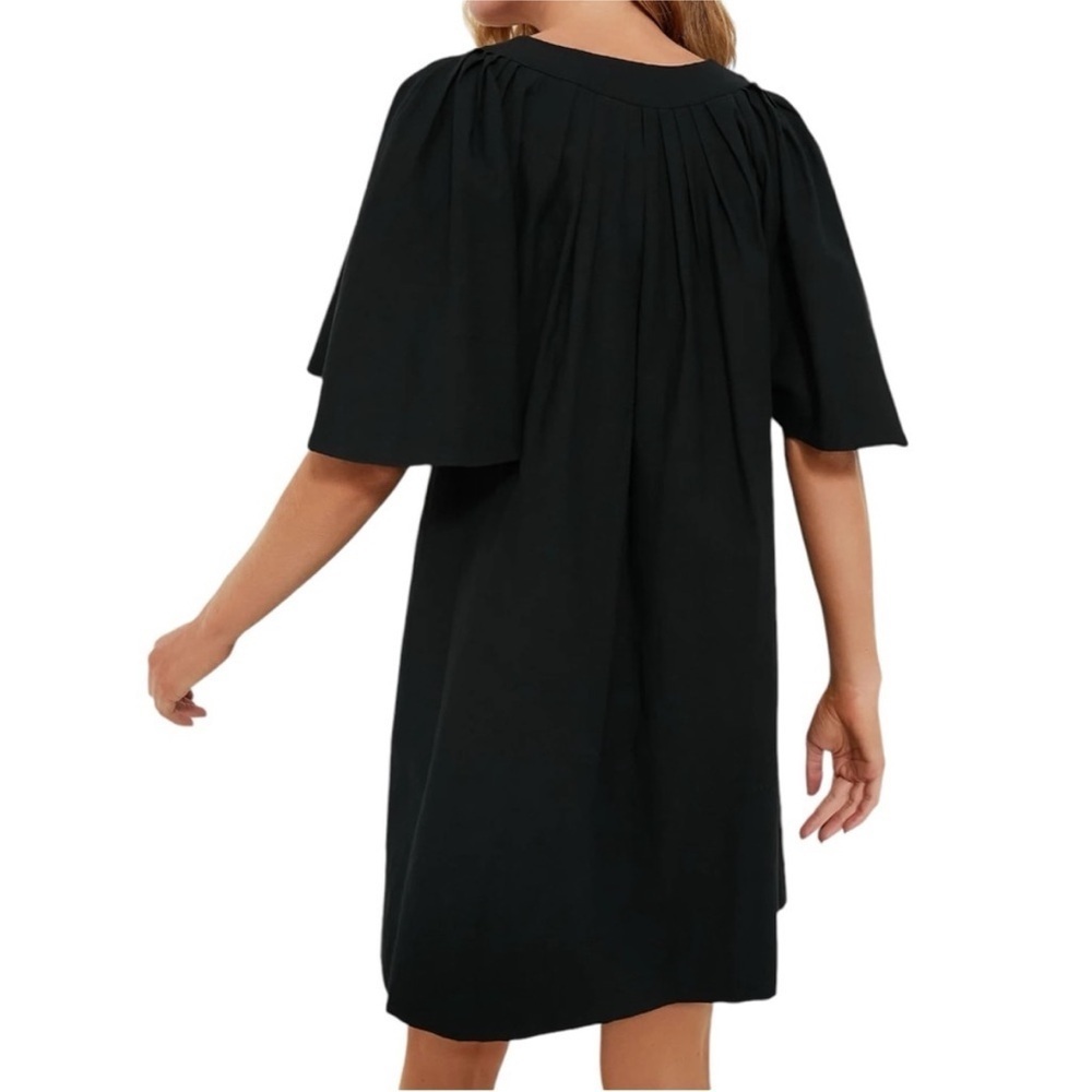 Tuckernuck Pompander Place Finley Flutter Sleeve Dress Black Size Large EUC - Picture 3 of 14